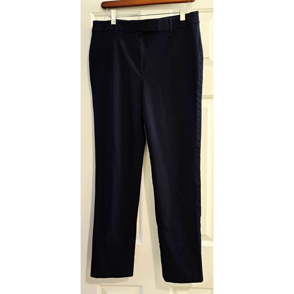 Talbots Navy Blue High Waist Straight Leg Pants Trousers Womens Size 6 Inseam 28